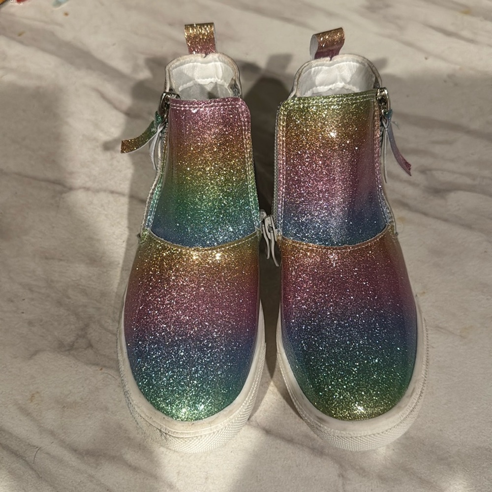 Glitter Rainbow girls booties